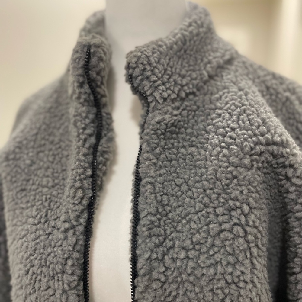 Crop teddy jacket - Picture 2 of 9